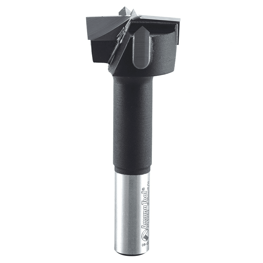 Amana 26mm x 70mm Right Hand Hinge Boring Bit with 10mm Shank - Cutting Diameter 26mm