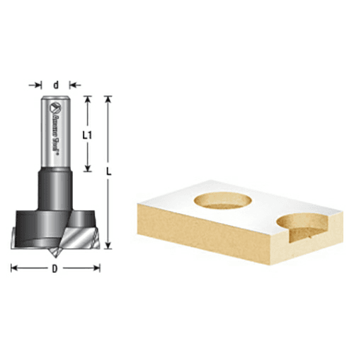 Amana Right Hand Hinge Boring Bit - Machining Center Bit