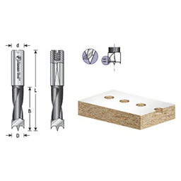 4mm x 70mm Brad Point Boring Bit, Left Hand, 10mm Shank - Alt Image 3