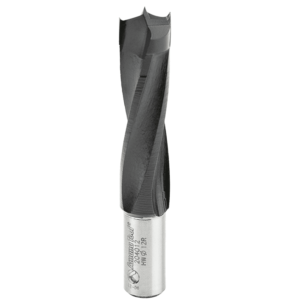Amana 12mm x 70mm Brad Point Boring Bit, Right Hand, 10mm Shank