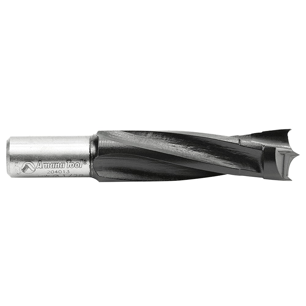 Amana 1/2" Brad Point Boring Bit - Right Hand - 10mm Shank