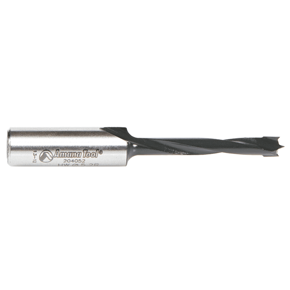 5.2mm x 70mm Brad Point Boring Bit, Left Hand, 10mm Shank - Alt Image 1