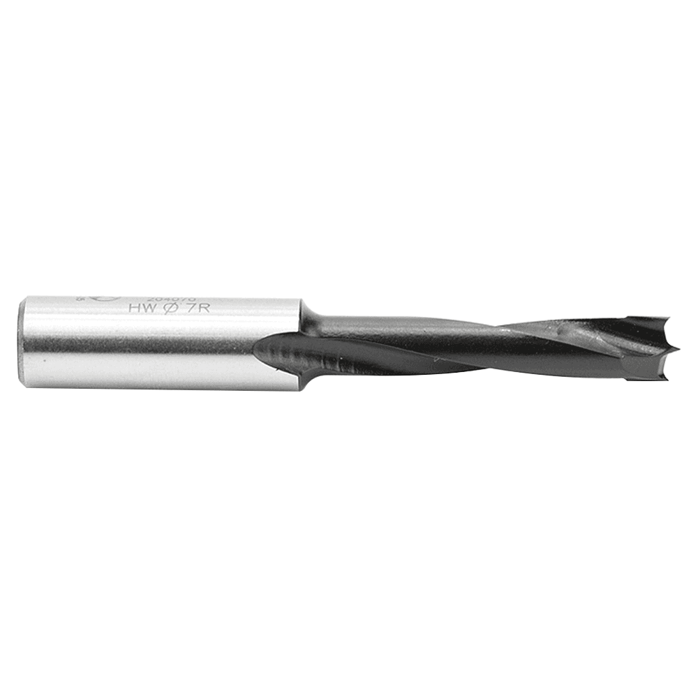 7mm x 70mm Brad Point Boring Bit, Left Hand, 10mm Shank - Alt Image 1