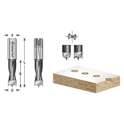 High performance carbide Ditec dowel drill for long-lasting applications