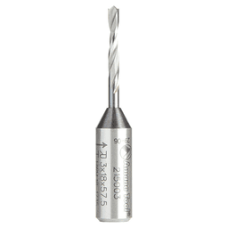 Amana 3mm Brad Point Boring Bit - Long Lasting Performance - 10mm Shank - 18mm Cutting Height