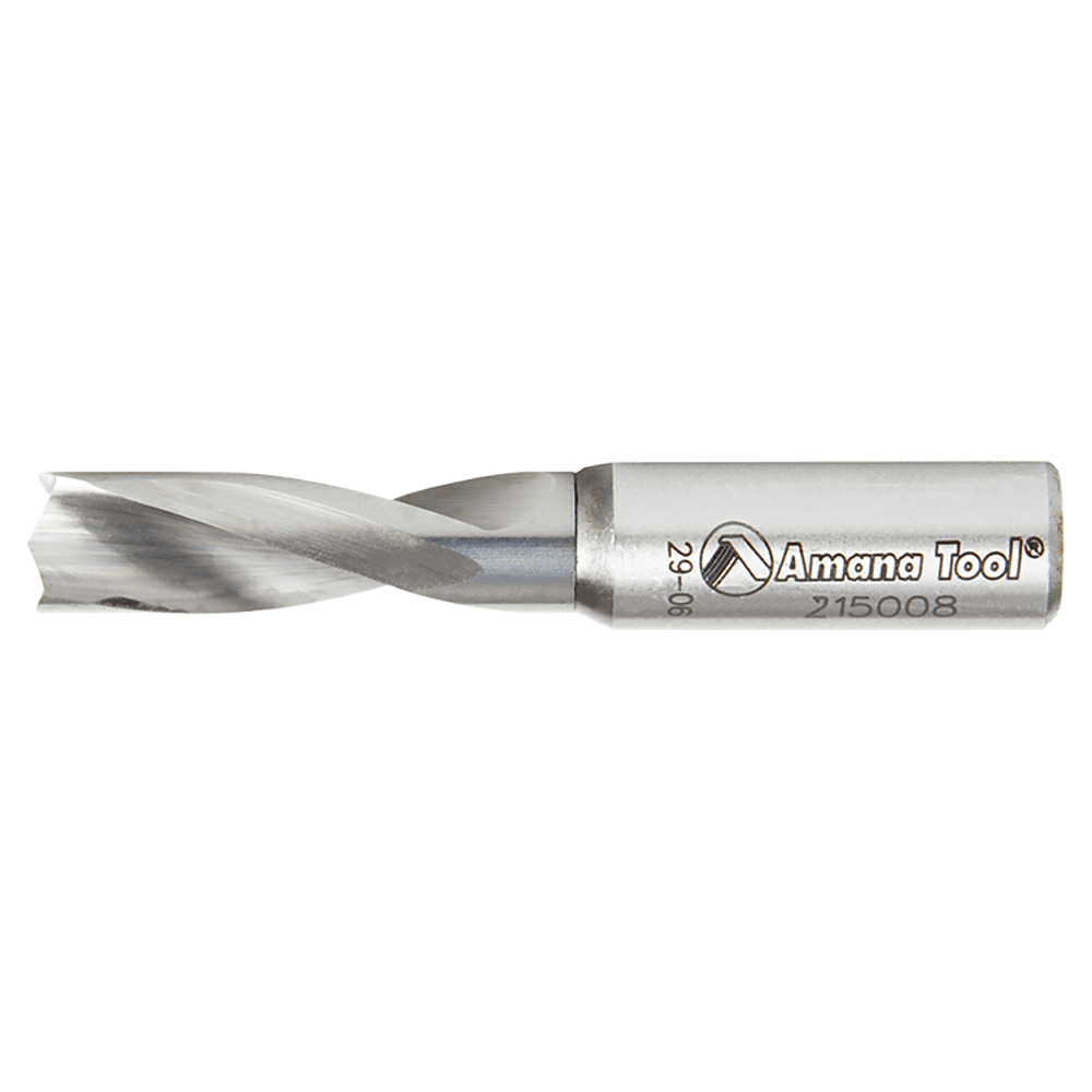Amana 8mm Dowel Drill Bit - Right Hand - 10mm Shank - Special Grade Cutting Flute