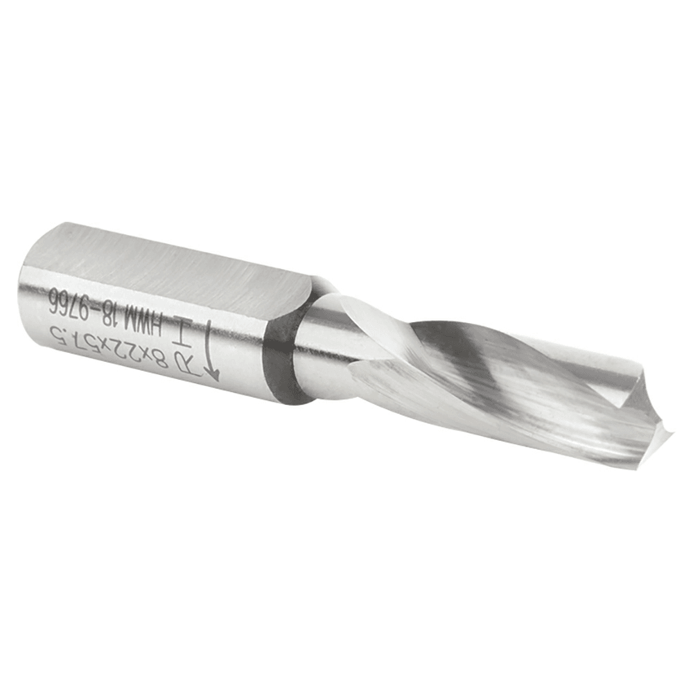 Dowel Boring Bit - 8mm x 57.5mm - Brad Point - Long Lasting Performance