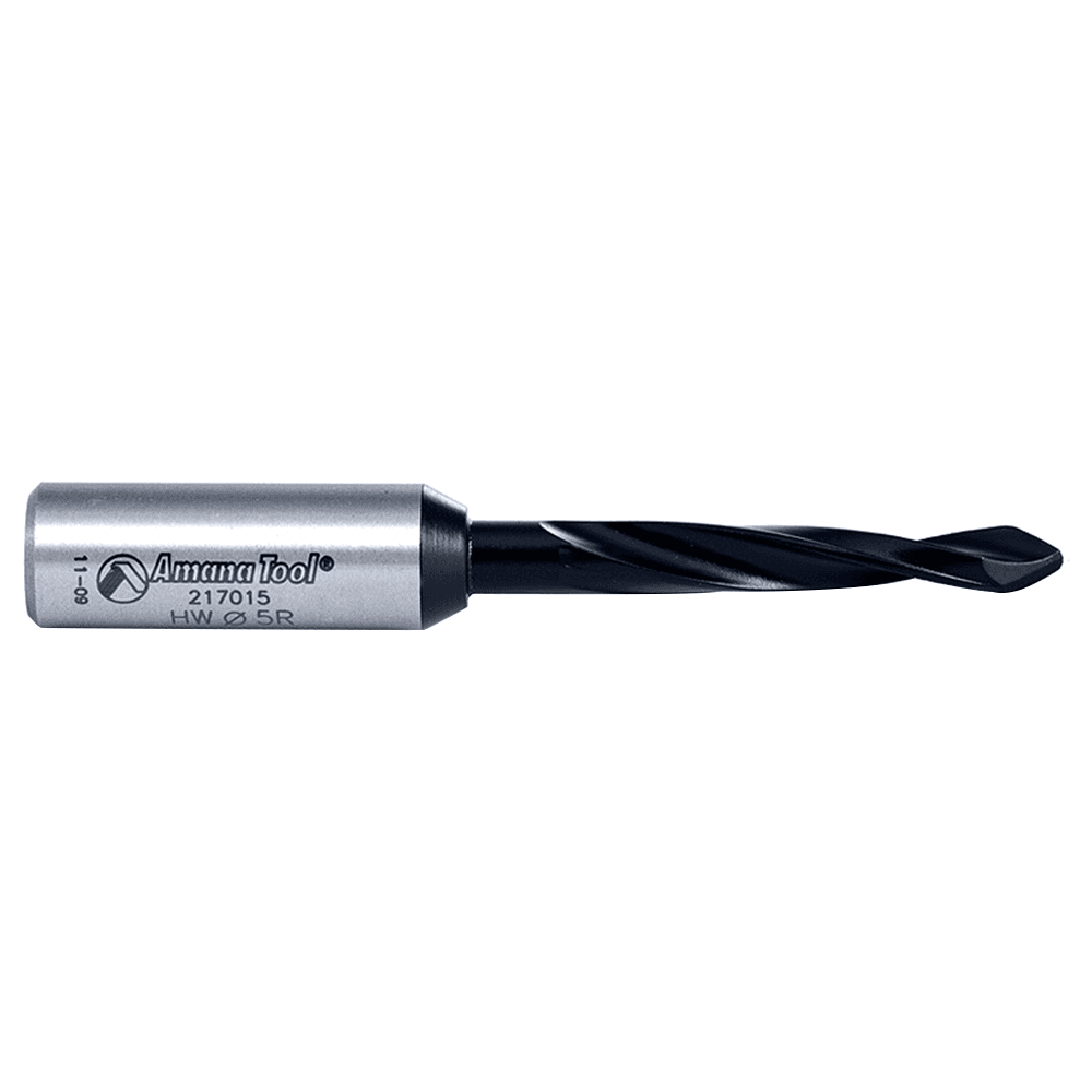 Amana 5mm x 70mm Through-Hole Dowel Drill Boring Bit - Right Hand