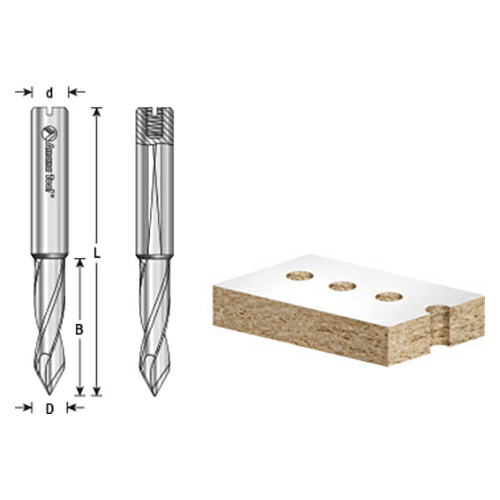 Long Lasting 5mm x 70mm Carbide Dowel Drill Boring Bit - Amana