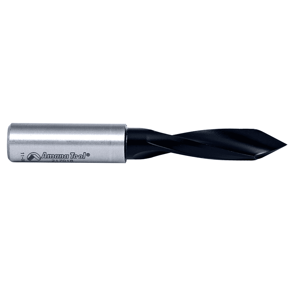 Amana 8mm x 70mm Right Hand Dowel Drill Bit with Solid Carbide Cutting Flute