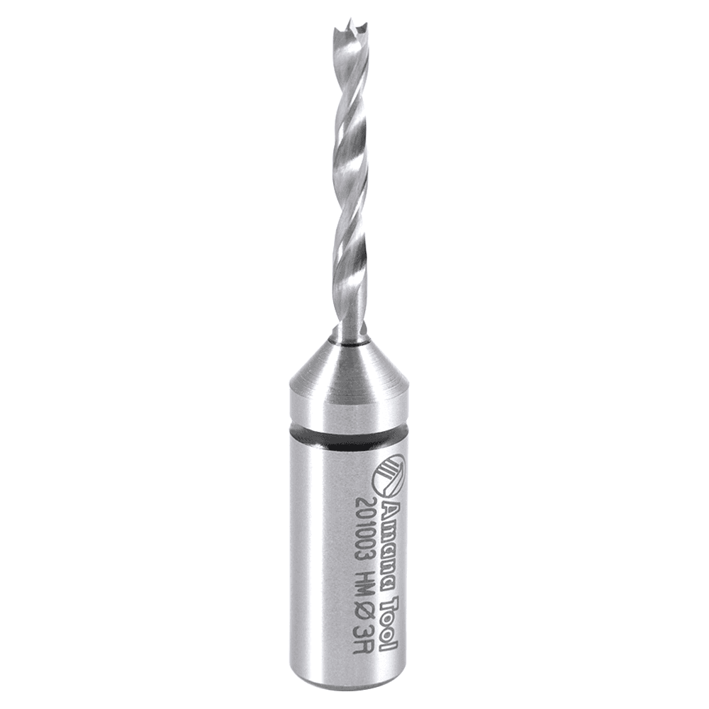 3mm diameter Amana boring bit with PTFE coating