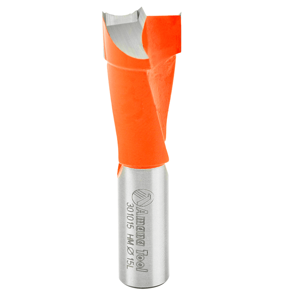 Amana 15mm Brad Point Boring Bit with Left Hand Cut and 10mm Shank