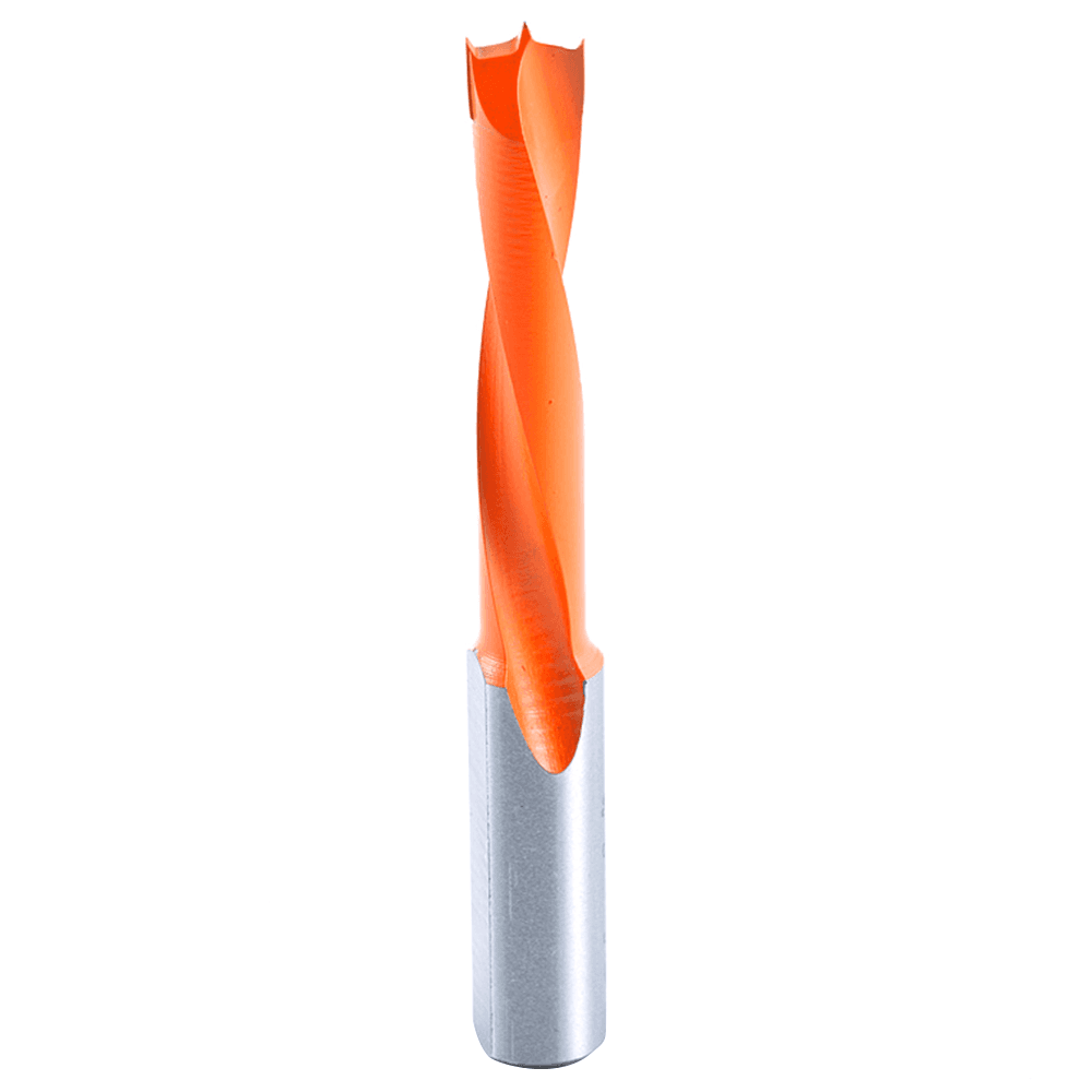Amana 8mm Brad Point Boring Bit with Left Hand Twist, 10mm Shank
