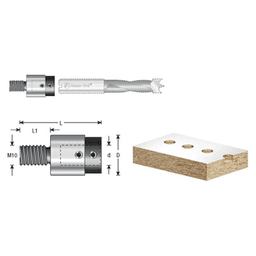 Replace worn or damaged chucks with Amana 40mm Boring Machine Replacement Chuck