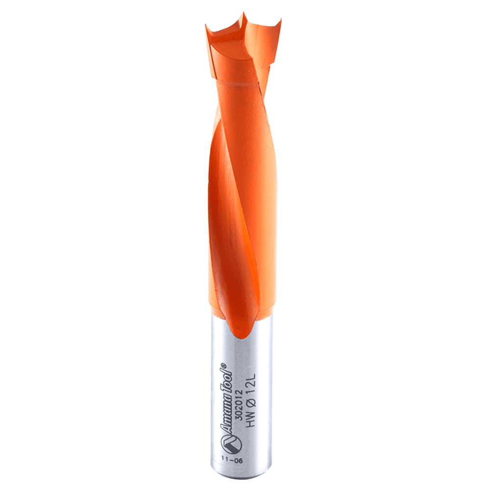 Amana 12mm Brad Point Boring Bit - Left Hand - 10mm Shank