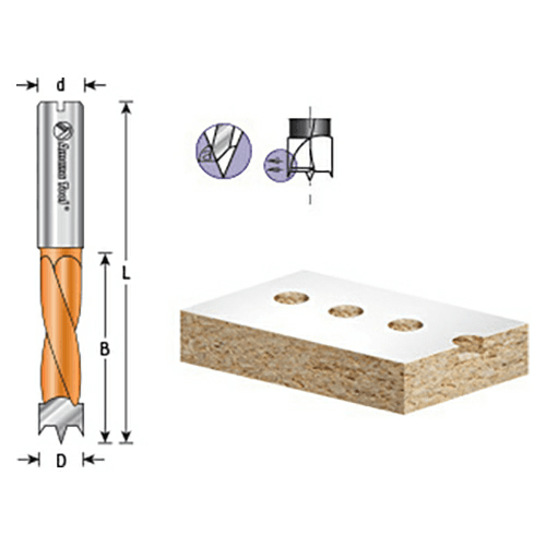 Amana PTFE Coated Carbide Tip Boring Bit