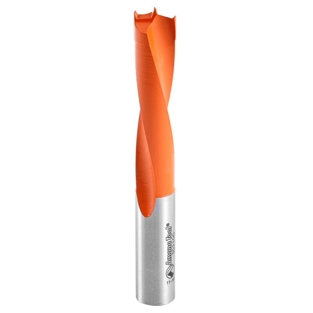 Amana 10mm x 77mm Brad Point Boring Bit, Left Hand, 10mm Shank