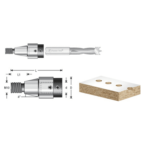 Replace Worn or Damaged Chucks with Amana 46mm Boring Machine Replacement Chuck - Right Hand