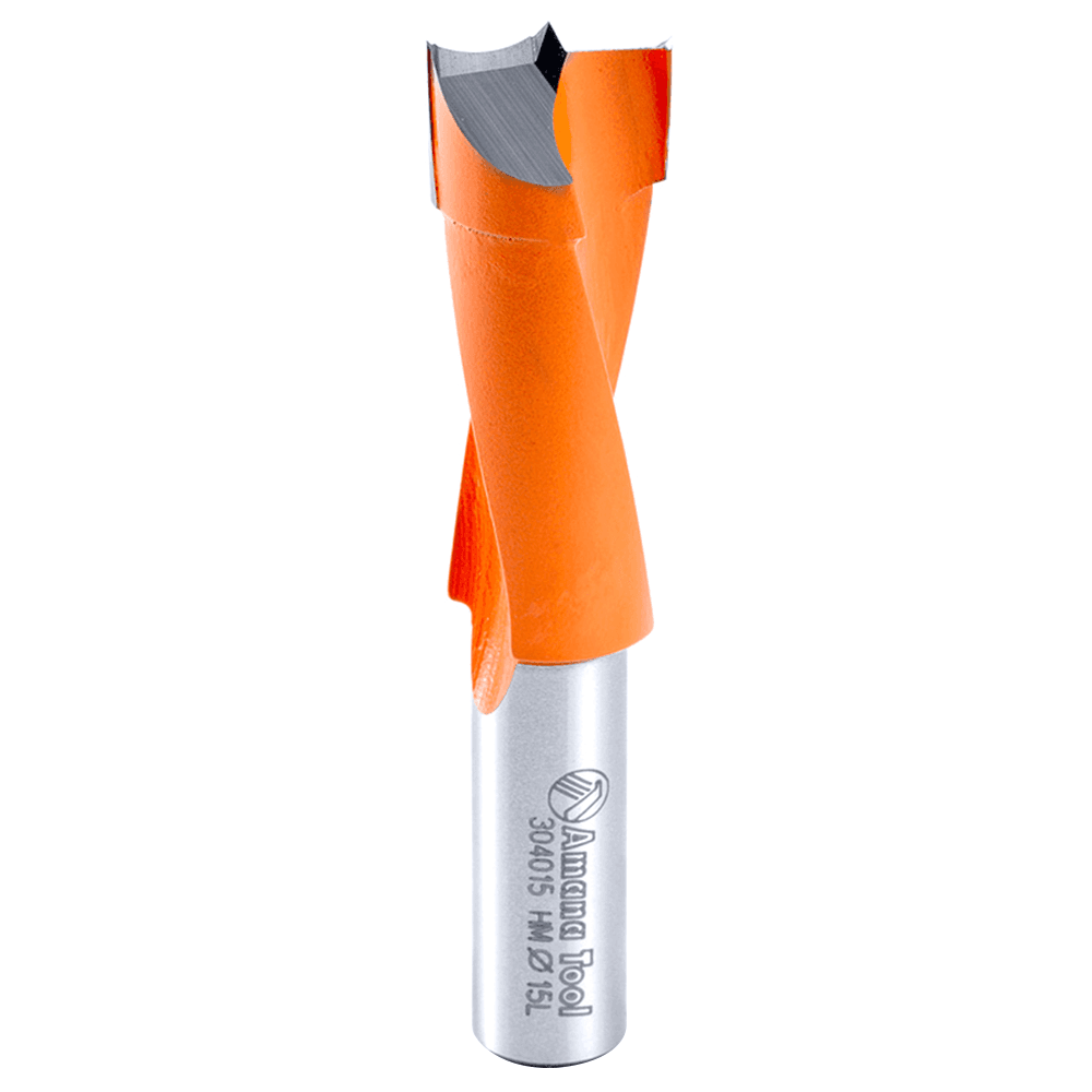 Amana 15mm left hand brad point boring bit with PTFE coating