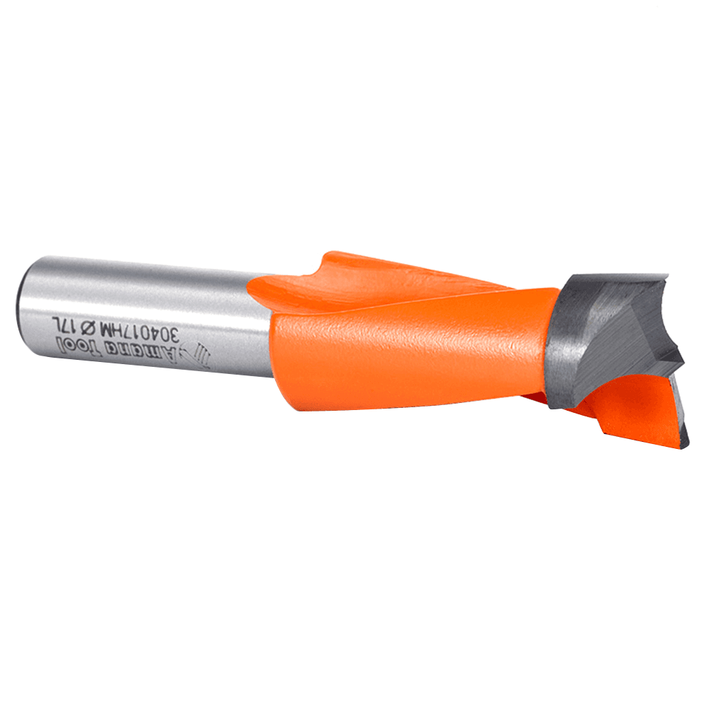 Amana Left Hand Boring Bit with Reduced Friction and Cool Drilling Area