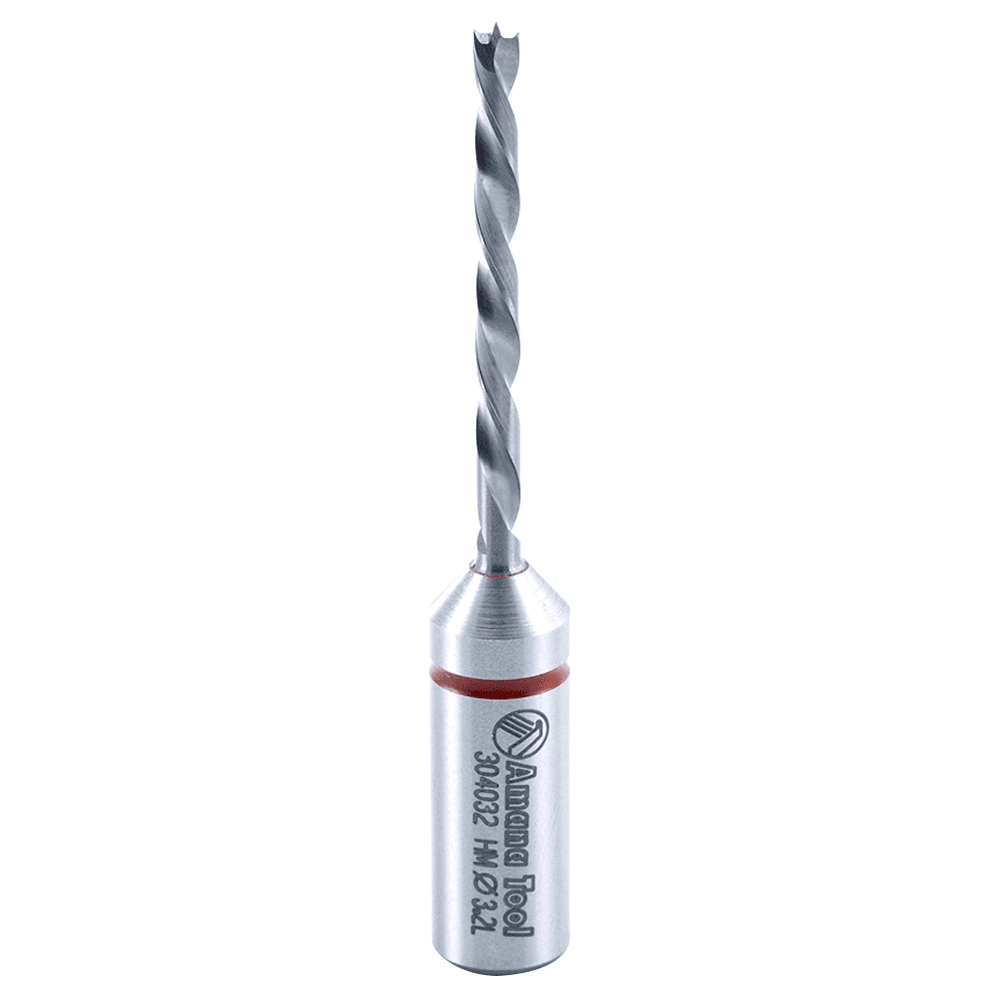 Amana 3.2mm Brad Point Boring Bit, Left Hand, 10mm Shank