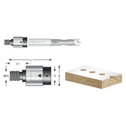 41mm Boring Machine Replacement Chuck for 10mm Shank, Left Hand - Alt Image 2