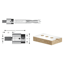 Amana Chuck for Nottmeyer Machines - 19.5mm Diameter