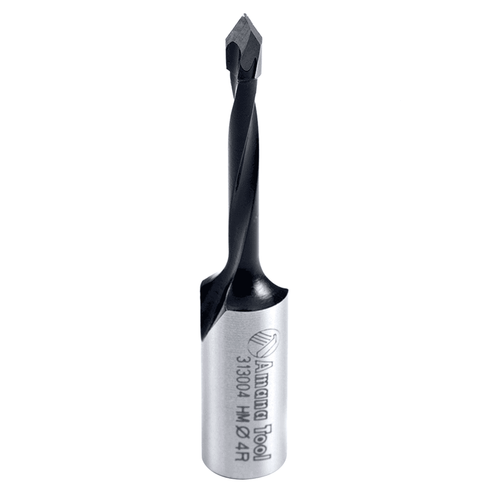 Amana 4mm x 57mm Through-Hole Dowel Drill Boring Bit, Right Hand