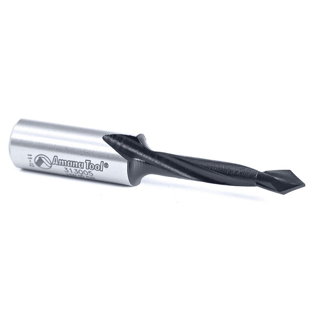 Coated carbide tip cutting edge dowel drill