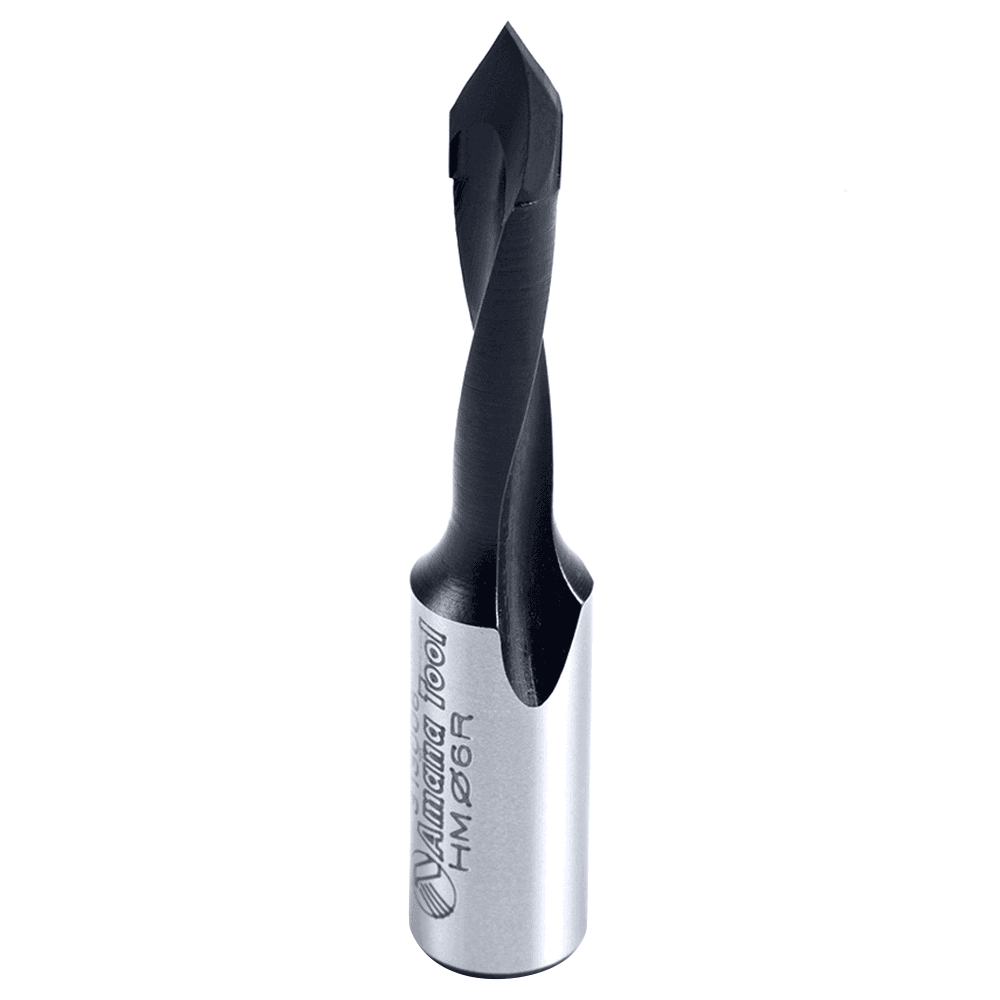 Amana 35mm Cutting Height Dowel Drill Bit with Chip Clearing Coating for Cooler Drilling