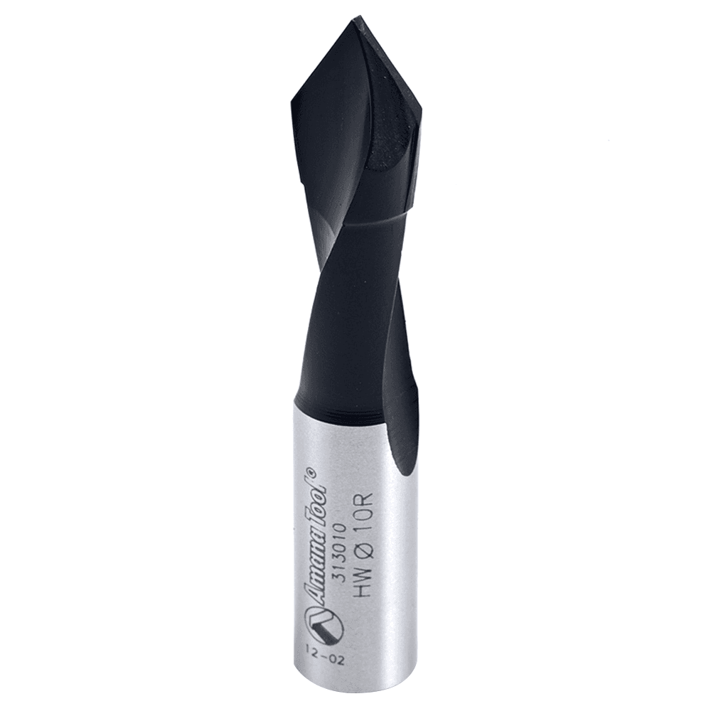 Amana 10mm x 57mm Through-Hole Boring Bit, Right Hand coated with PTFE