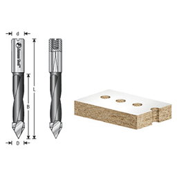 Amana's 40mm Cutting Height Dowel Drill Bit with Cool Drilling Area
