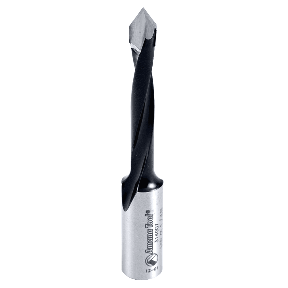 Amana 1/4" Through-Hole Boring Bit with Right Hand Orientation