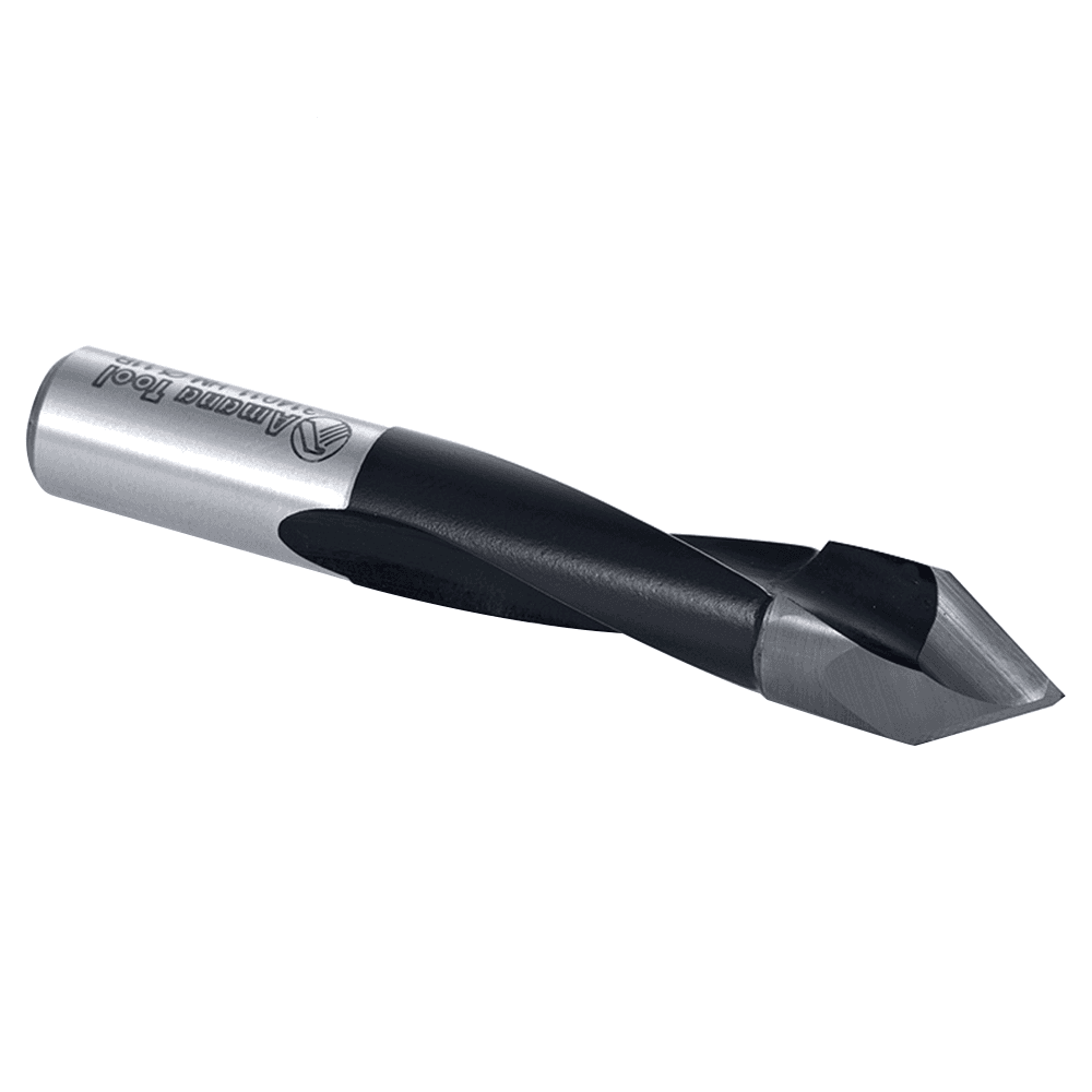 Amana Tool dowel drill with carbide tip cutting edges and 40mm cutting height.