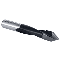 Amana Tool dowel drill with carbide tip cutting edges and 40mm cutting height.