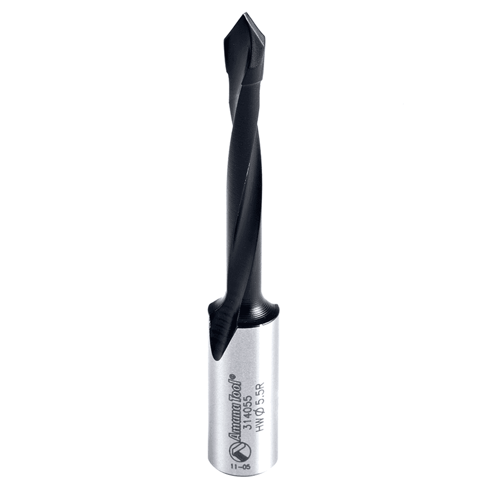 Amana 5.5mm x 70mm Through-Hole Boring Bit, Right Hand coated with PTFE coating