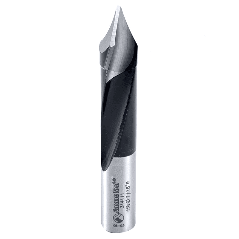 Amana Tool 7/16" x 70mm Through-Hole Boring Bit, Right Hand - Coated with PTFE for Longer Cutting Edge Life