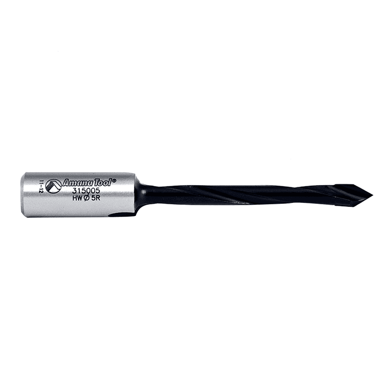 Amana Industrial Through-Hole Boring Bit with V-Point and 45mm Cutting Height