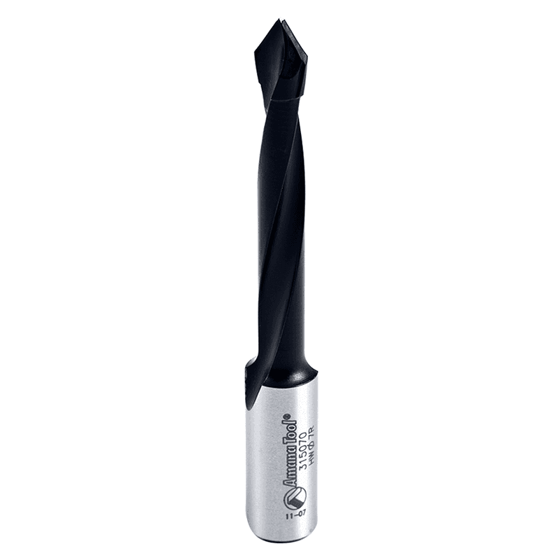 Amana Through-Hole Boring Bit with 7mm x 77mm size and Right Hand orientation