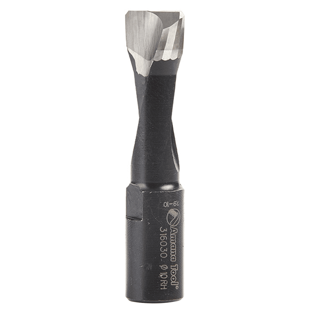 Amana 10mm x 49mm Boring Bit for Festool Domino Joiner, Right Hand - Front View