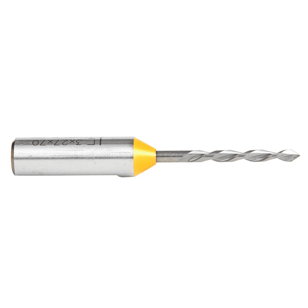 Amana 3mm x 70mm Through-Hole Dowel Drill Boring Bit, Left Hand - Front View