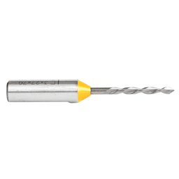 Amana 3mm x 70mm Through-Hole Dowel Drill Boring Bit, Left Hand - Front View