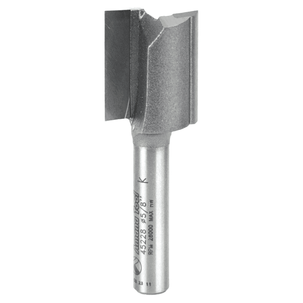 5/8" High Production Straight Plunge Router Bit, 2-Flute, 1/4" Shank - Main Image