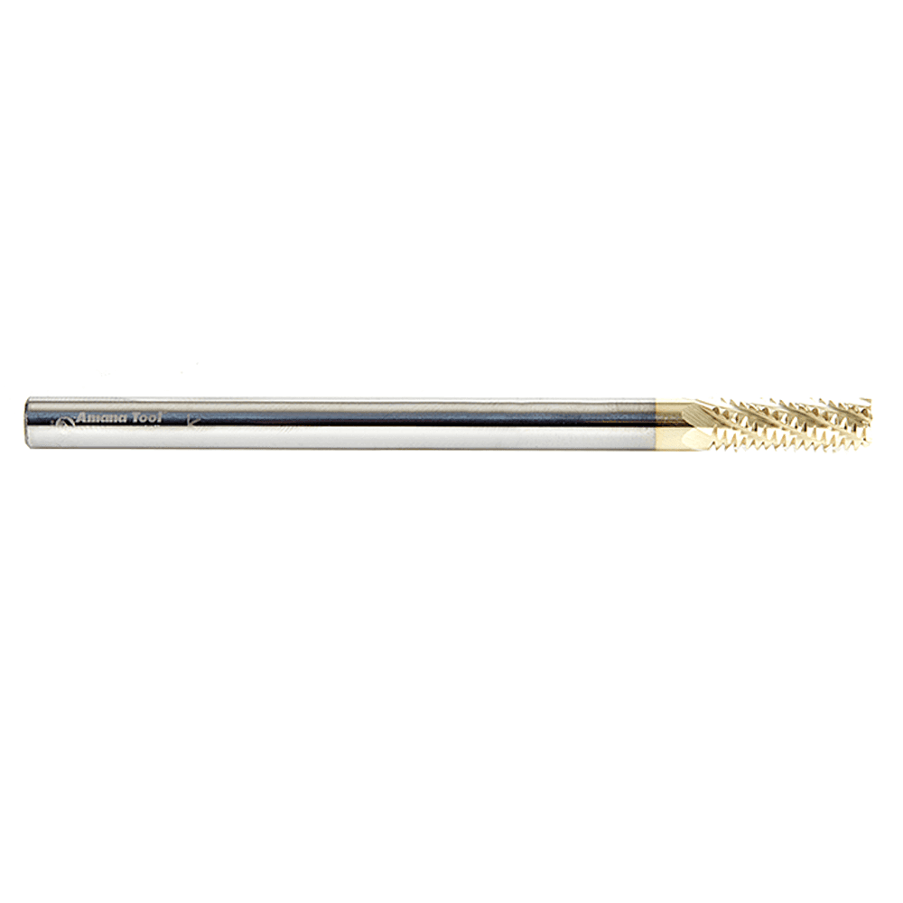 Amana 1/4" x 4" ZrN Coated Cutting Spiral Hogger Bit for Honeycomb Materials