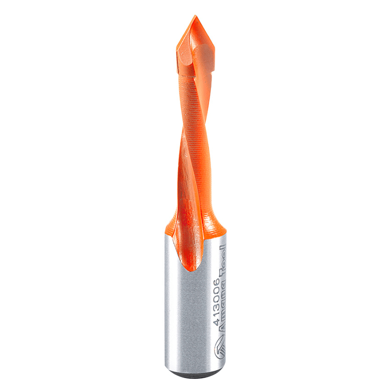 Amana 6mm x 57mm Left Hand Through-Hole Boring Bit with PTFE Coating