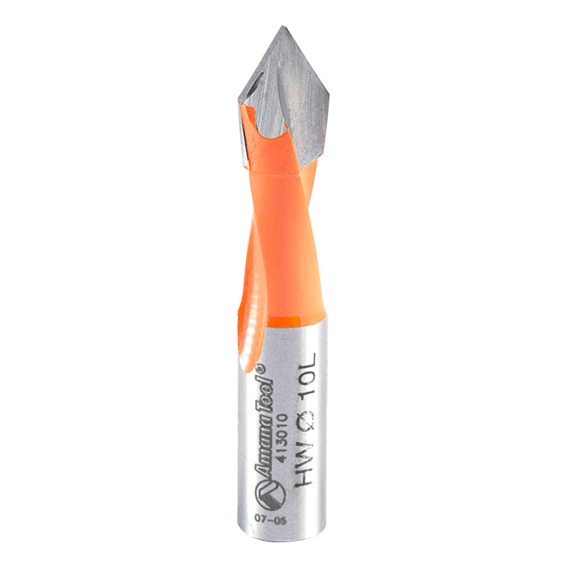 Amana 10mm x 57mm Through-Hole Boring Bit Left Hand Coated with PTFE Non-Stick Color Coating