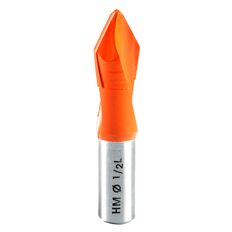 Amana 1/2" x 57mm Through-Hole Boring Bit, Left Hand with PTFE coating for longer lasting cutting edge.