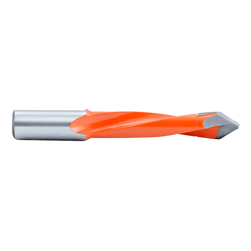 Amana Through-Hole Boring Bit with 40mm cutting height for efficient drilling.