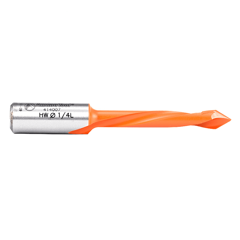 Amana Tool Dowel Drills - Non-Stick Coating Clears Chips for Cooler Drilling