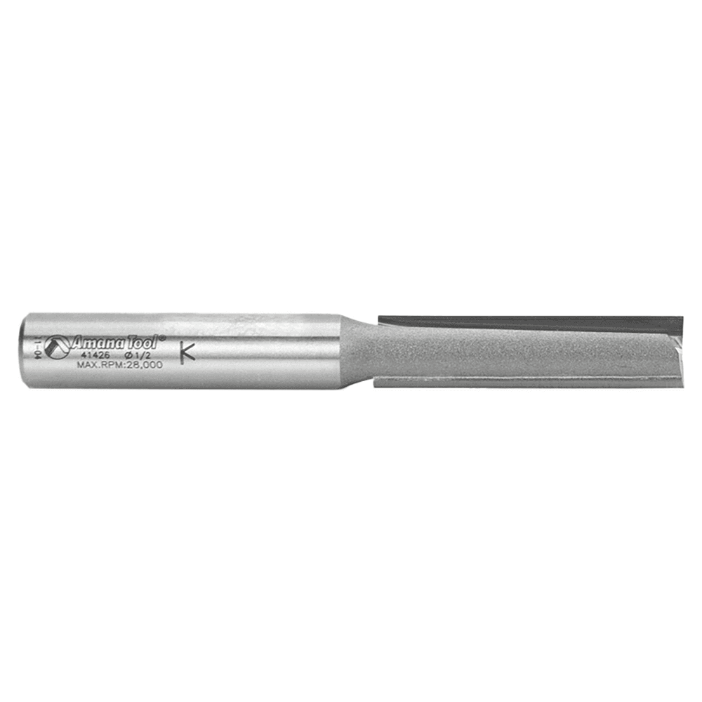 Enhanced speed of plunge cuts with Amana router bit